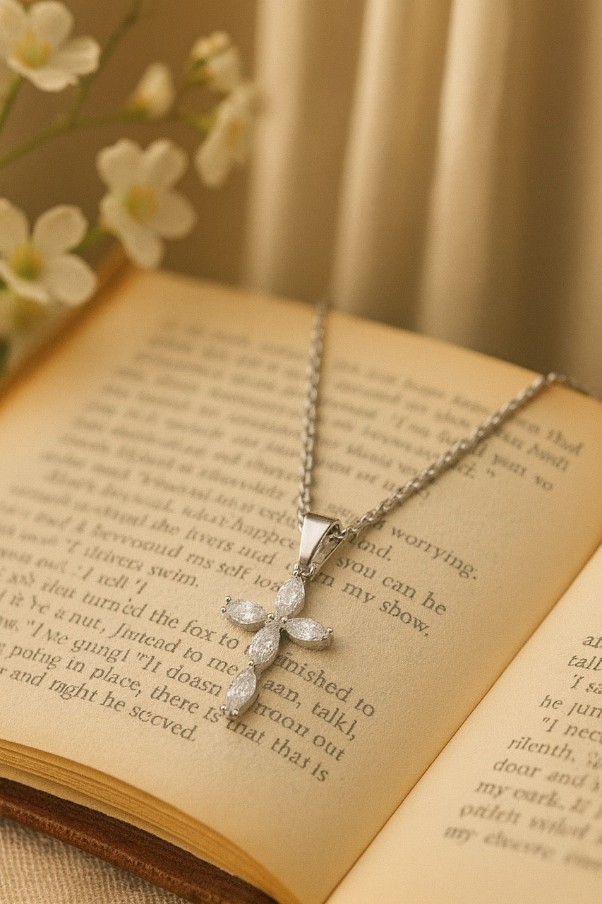 Birthstone Cross Necklace