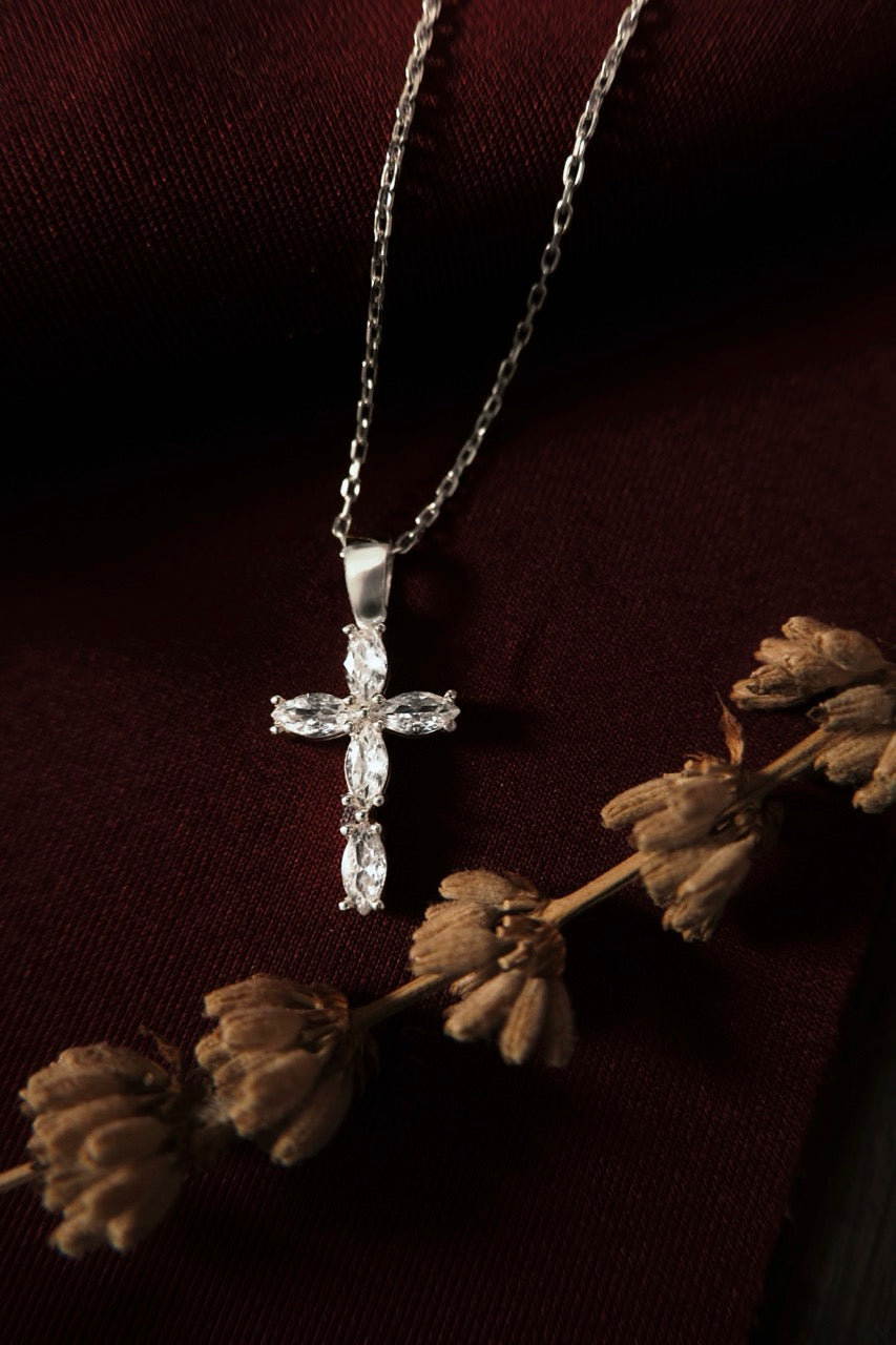 Birthstone Cross Necklace