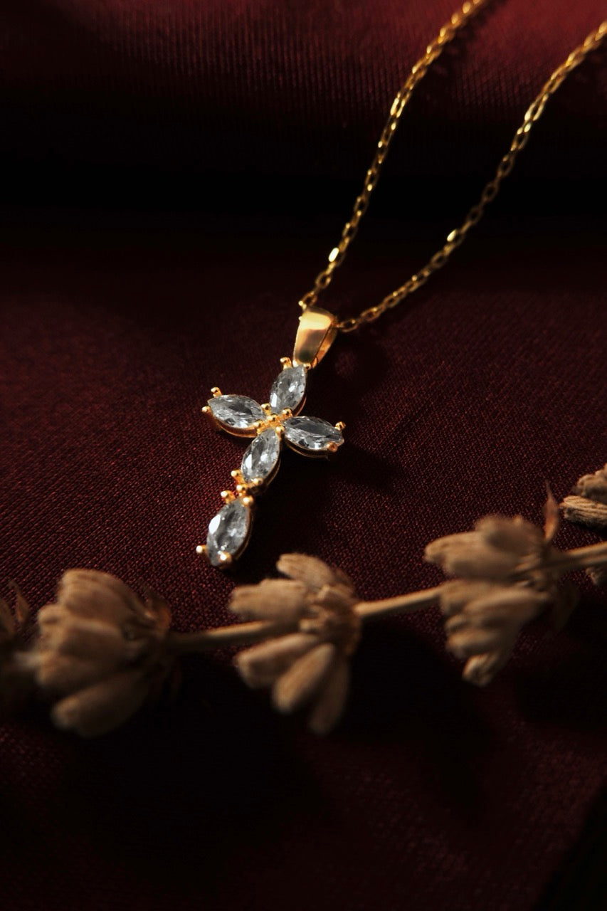 Birthstone Cross Necklace