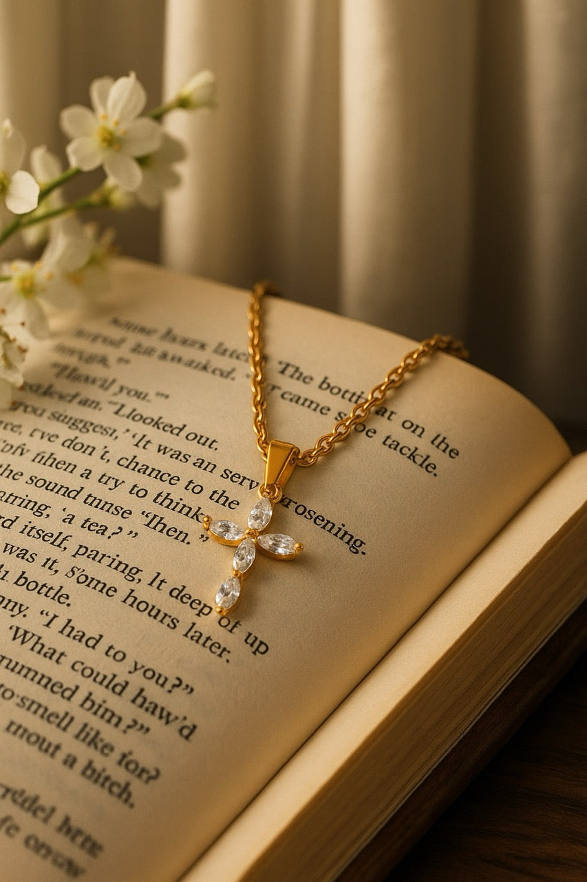 Birthstone Cross Necklace