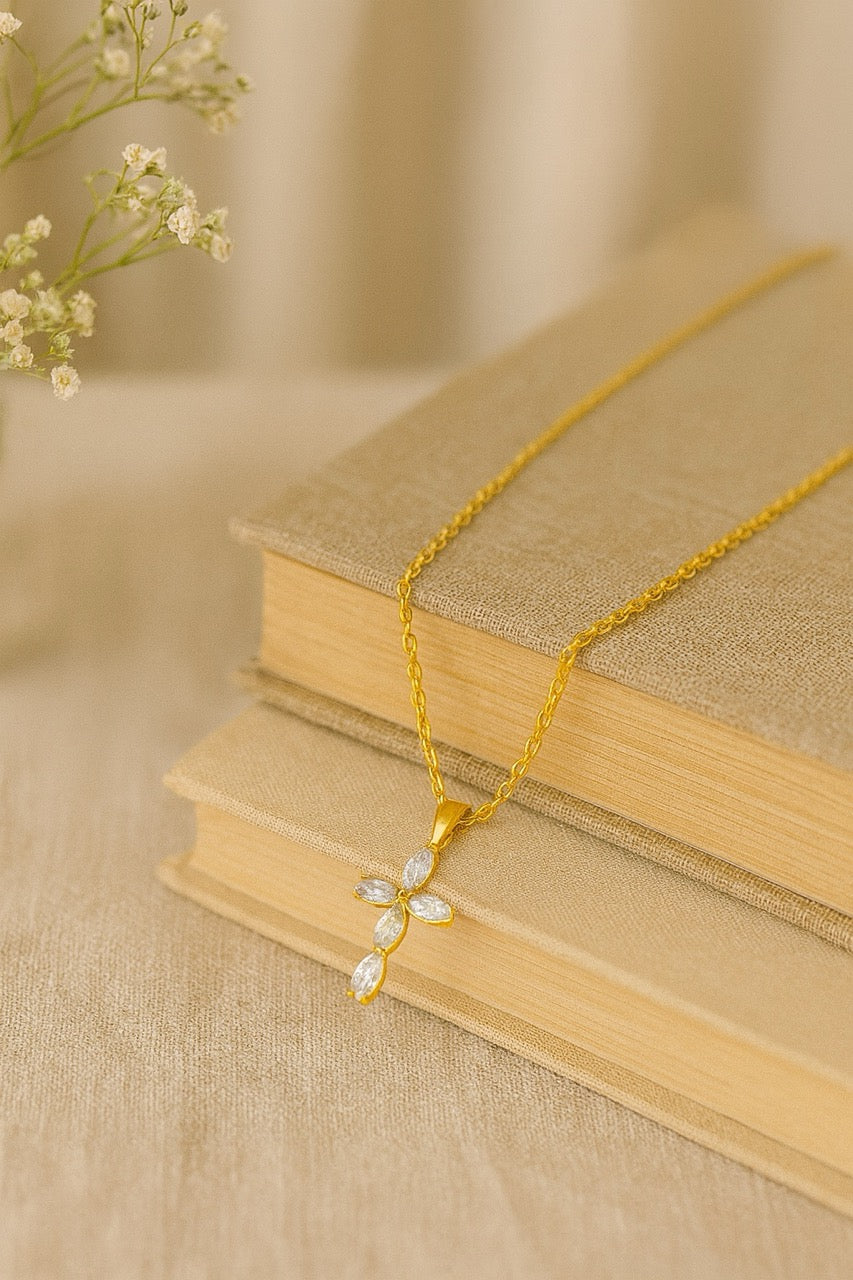 Birthstone Cross Necklace