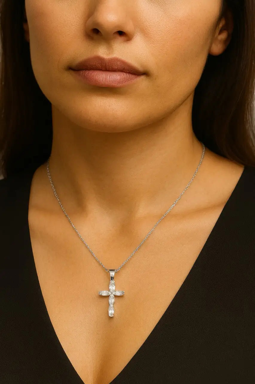 Birthstone Cross Necklace