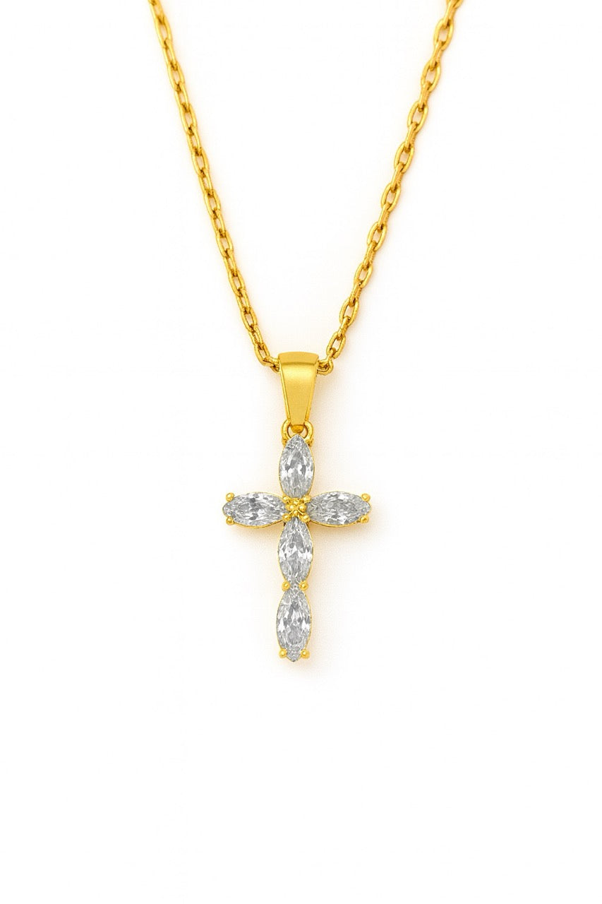 Birthstone Cross Necklace