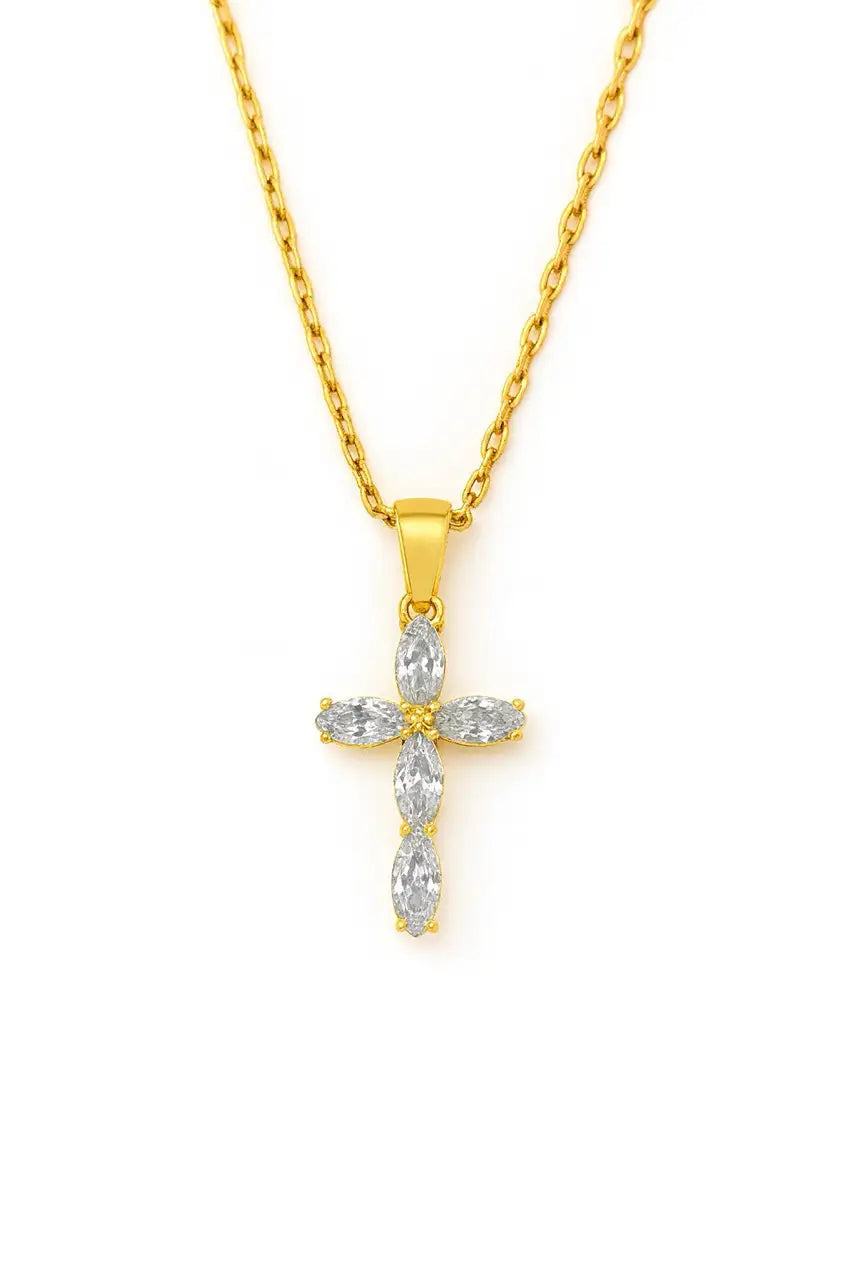Birthstone Cross Necklace
