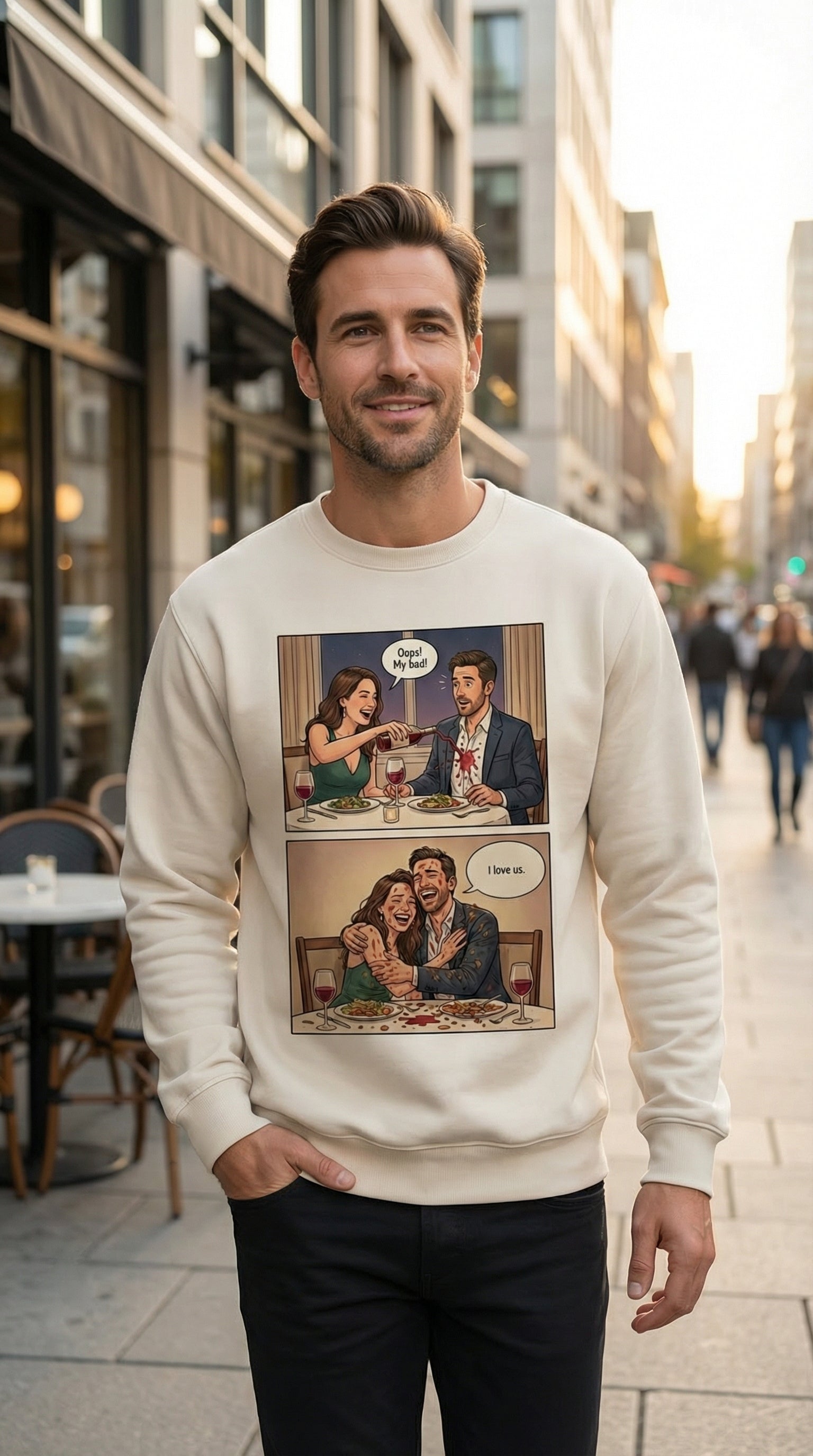 Personalized sweatshirt gift for couples emotional memory design